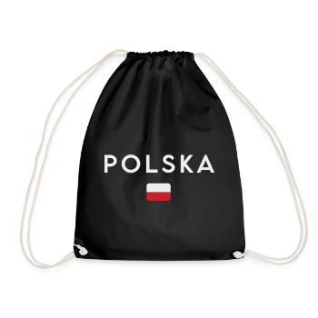 Drapeau de la Pologne, fierté polonaise - Sac de sport léger - noir - Devant