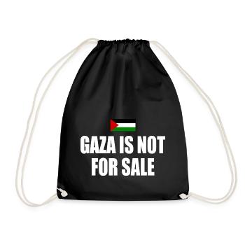 gaza is not for sale - Drawstring Bag - black - Front