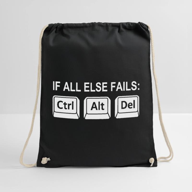 Programmer Shortcut Geek IT Support Computer Drawstring Bag