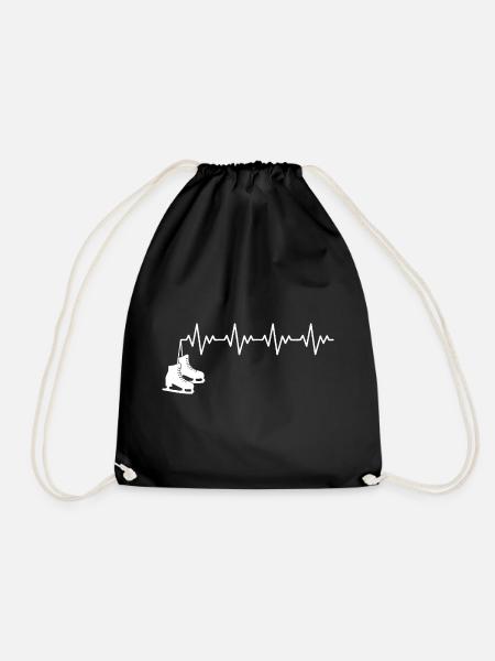 Schlittschuhe Eiskunstläufer Schlittschuh EKG - Turnbeutel - Schwarz