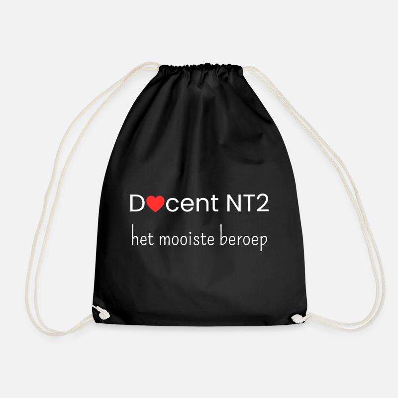 NT2 teacher: the best profession - Drawstring Bag - black