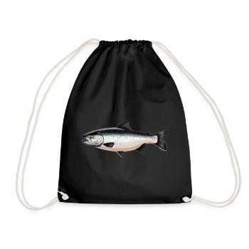 Lachse Lachs - Turnbeutel - Schwarz - Vorne
