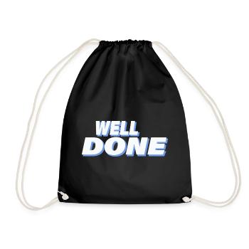 WELL DONE - Drawstring Bag - black - Front