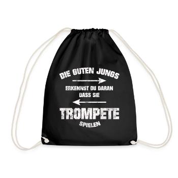 TROMPETE DIE GUTEN JUNGS GRUNGE SHIRT - Turnbeutel - Schwarz - Vorne
