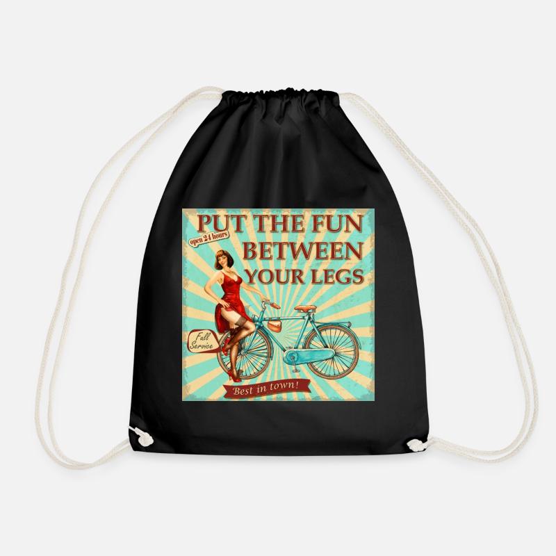 Fahrrad - Put the fun between your legs - Turnbeutel - Schwarz