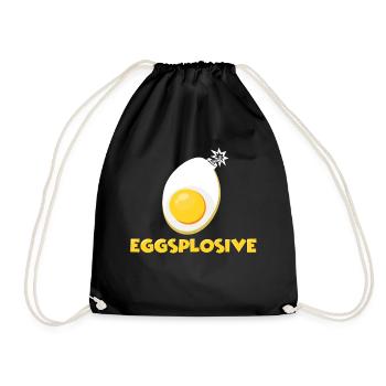 Poulet d'oeuf Drôle Idée cadeau drôle Bombe Explosive - Sac de sport léger - noir - Devant