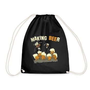 Bière faisant des cadeaux beekeepers abeille drôle - Sac de sport léger - noir - Devant