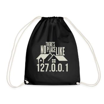 127.0.0.1 Localhost - Turnbeutel - Schwarz - Vorne