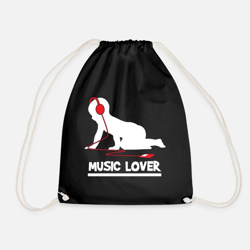 Music Lover Baby - Geschenkidee - Turnbeutel - Schwarz