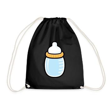 Bébé Bottle - Idée cadeau de bébé - Sac de sport léger - noir - Devant