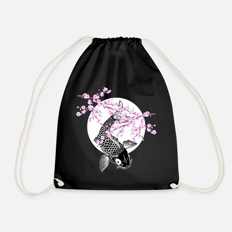 Cherry Blossoms SAKURA NISHIKIGOI Koi 2 - Turnbeutel - Schwarz