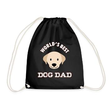 Dog Dad Shirts / Dog Dad / Dog Sayings - Drawstring Bag - black - Front