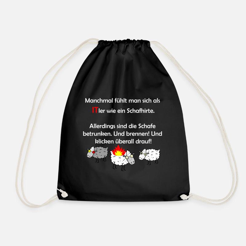 Lustige Administrator Admin T-Shirt-Sprüche - Turnbeutel - Schwarz