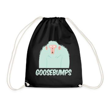 Goose bumps, monkey, gorilla - Drawstring Bag - black - Front