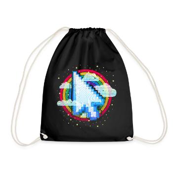 Cursor (Regenbogen) - Turnbeutel - Schwarz - Vorne