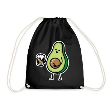 Drôle d'avocat bière bière ventre avocat fosse céto - Sac de sport léger - noir - Devant