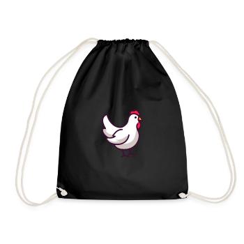 chicken - Drawstring Bag - black - Front