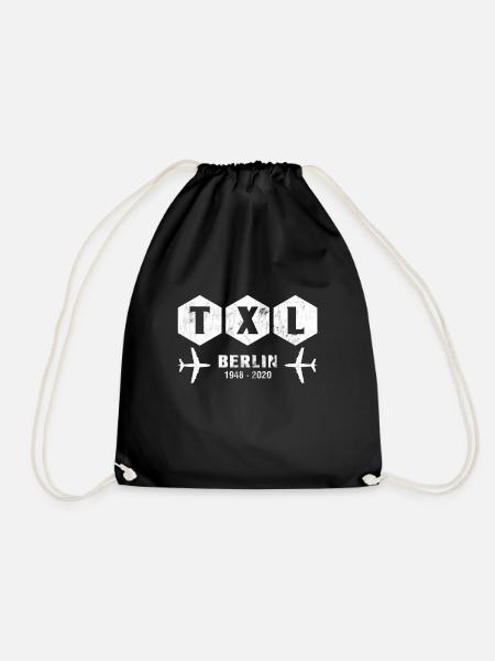 Berlin Tegel Airport TXL Closure 2020 Shirt - Drawstring Bag - black