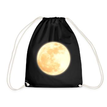 Moon - Drawstring Bag - black - Front