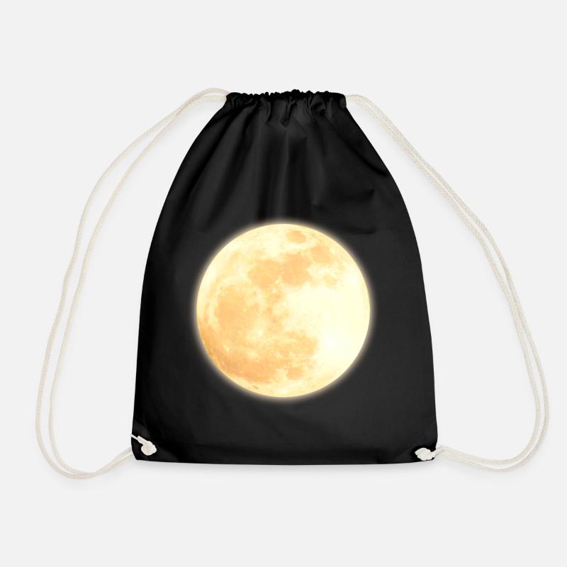 Moon - Drawstring Bag - black