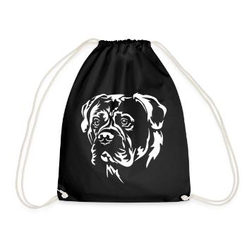 Bullmastiff head "Black Edition" - Drawstring Bag - black - Front