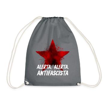 Alerta, Alerta, Antifascista - Turnbeutel - Grau - Vorne