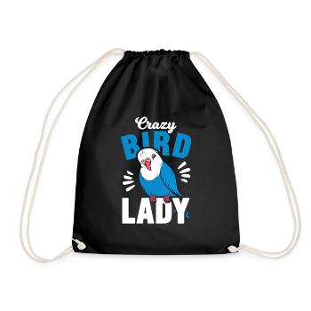 oiseau perruque femme cadeau - Sac de sport léger - noir - Devant