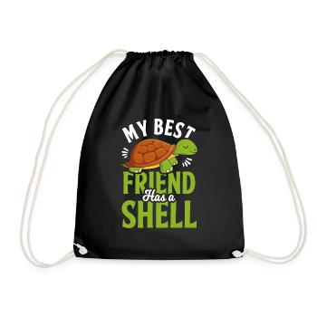 Turtle Turtle Turtle - Drawstring Bag - black - Front