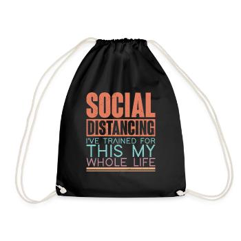Social Distancing - Sac de sport léger - noir - Devant