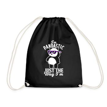 Cool Panda Cool cadeau - Sac de sport léger - noir - Devant