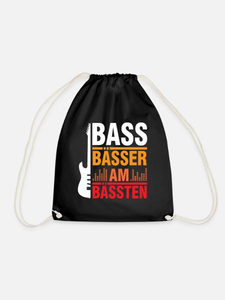 Bass Bassist Musiker Bassgitarre Gitarre - Turnbeutel - Schwarz
