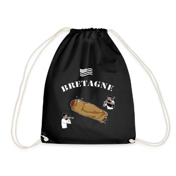 bretagne galette saucisse - Sac de sport léger - noir - Devant