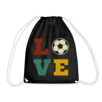 Fußball Fussball Fußballer Fußballspieler Trainer - Turnbeutel - Schwarz - Vorne