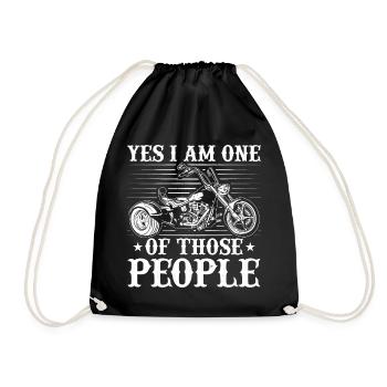 Trike driver sayings | Triker Trike Gift Ideas - Drawstring Bag - black - Front