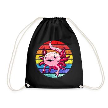 Axolotl. Rétro Axolotl. Drôle d’axolotl - Sac de sport léger - noir - Devant