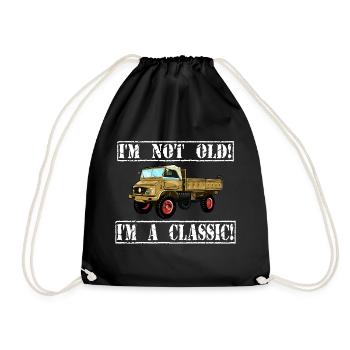 Je ne suis pas vieux - Je suis un classique / Unimog - Sac de sport léger - noir - Devant
