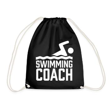 Swimming Coach Swimming Swimming Course Swimming Instructor - Drawstring Bag - black - Front