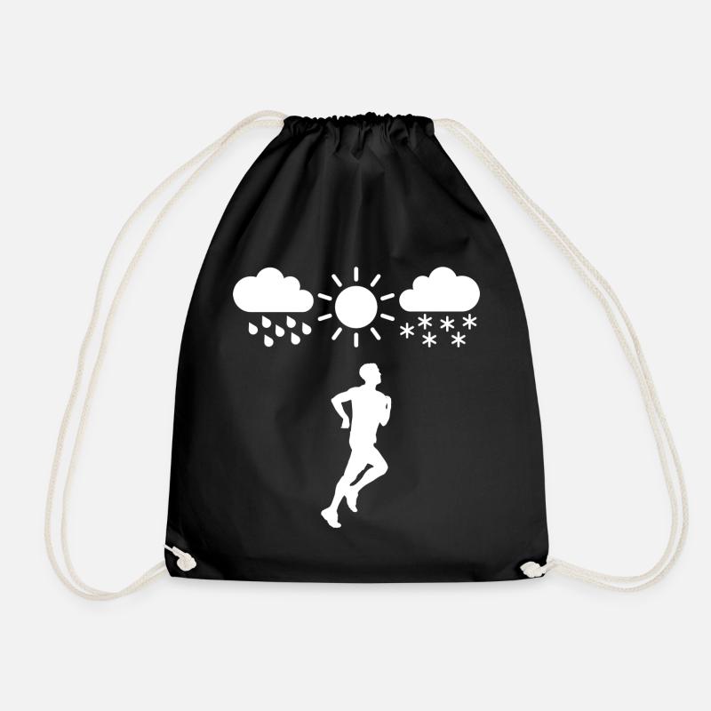 Runners in all weathers - Drawstring Bag - black