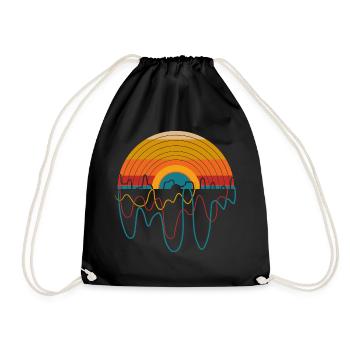 Retro LP Vinyl Player I Sunset Vinyl Records - Sac de sport léger - noir - Devant