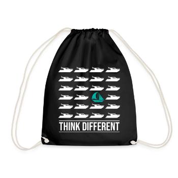 Think Different Sailing Boat - Turnbeutel - Schwarz - Vorne