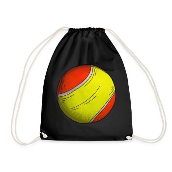 Tennis Ball Sticker Tennis Training Club - Drawstring Bag - black - Front