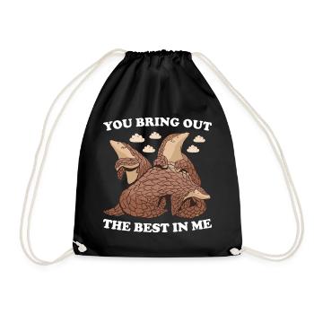 Tu fais ressortir le meilleur de moi Pangolin - Sac de sport léger - noir - Devant