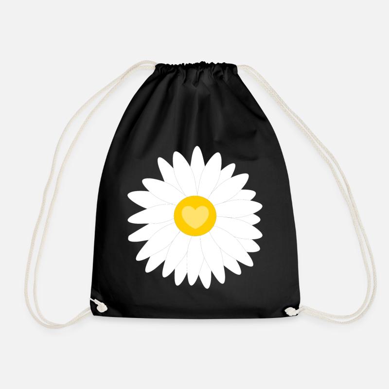Blume weiß weiße Blumen Geschenk Muttertag Mutter - Turnbeutel - Schwarz