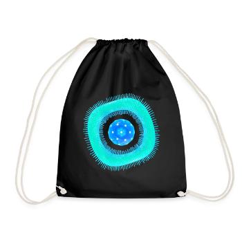 Abstract Cell - Drawstring Bag - black - Front