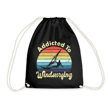 Windsurfen Windsurfer - Turnbeutel - Schwarz - Vorne