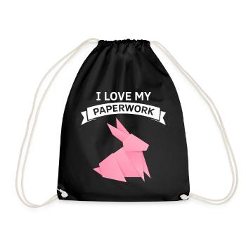 Conception d'origami Kirigami coloré - Sac de sport léger - noir - Devant