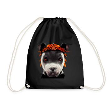 Halloween Staffordshire Bull Terrier - Sac de sport léger - noir - Devant