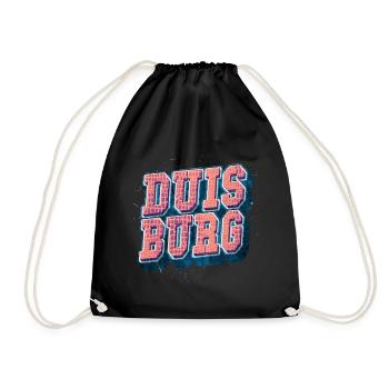 Duisburg Allemagne City Font Vintage Rétro - Sac de sport léger - noir - Devant