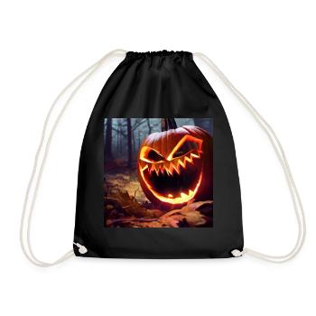 Halloween Creepy Skull - Drawstring Bag - black - Front