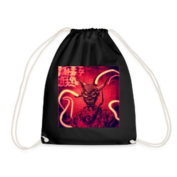 Masque japon Hannya Demon Judo Fight Warrior Devil - Sac de sport léger - noir - Devant